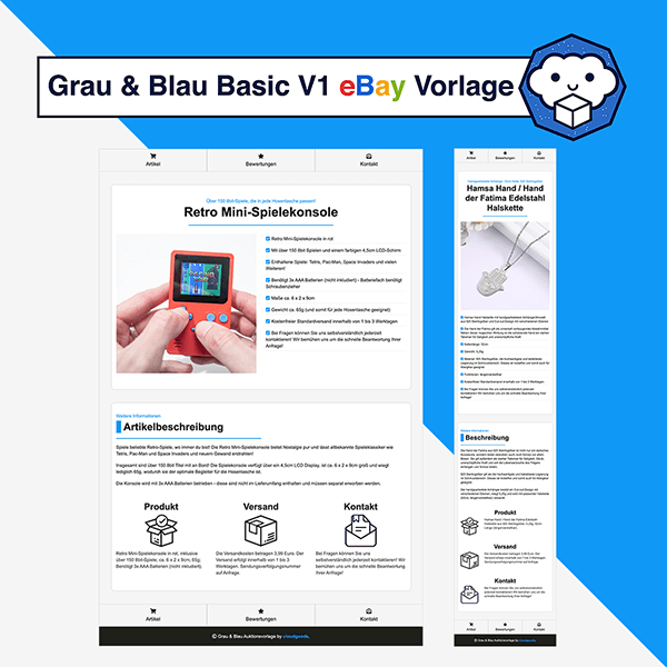 Grau & Blau V3 Basic Vorlage