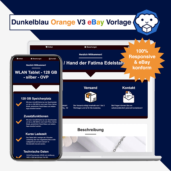 Dunkelblau Orange V3 Info