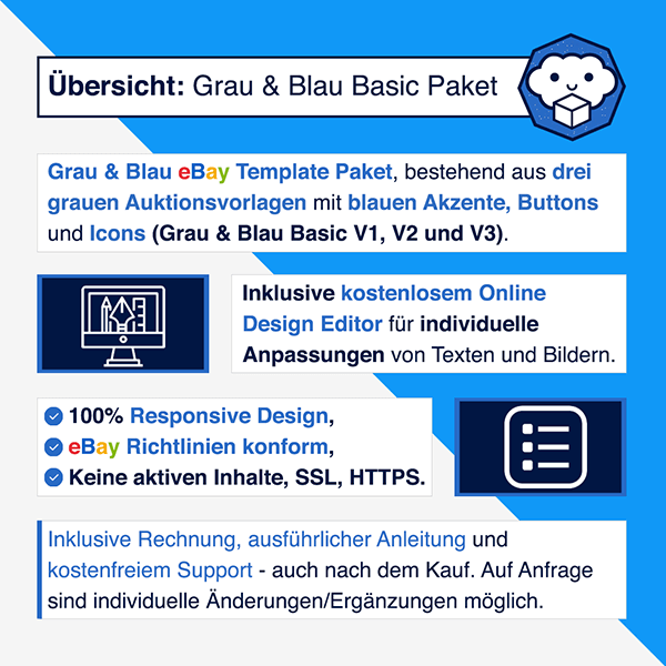 Grau & Blau V1 Basic Vorlage