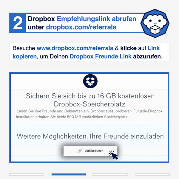 16 GB Dropbox Erweiterung: Link abrufen